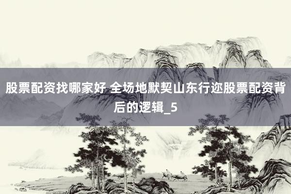 股票配资找哪家好 全场地默契山东行迩股票配资背后的逻辑_5