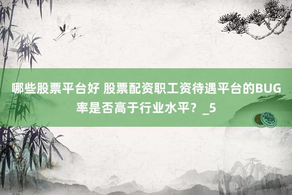 哪些股票平台好 股票配资职工资待遇平台的BUG率是否高于行业水平？_5
