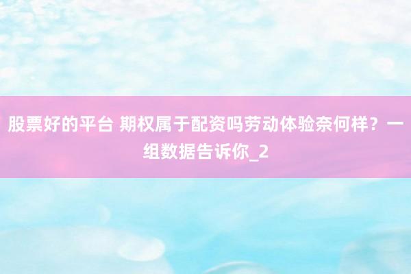 股票好的平台 期权属于配资吗劳动体验奈何样？一组数据告诉你_2
