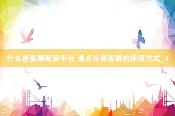 什么是股票配资平台 清点斗鱼股票的使用方式_3