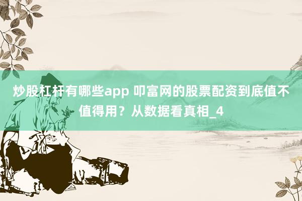 炒股杠杆有哪些app 叩富网的股票配资到底值不值得用？从数据看真相_4