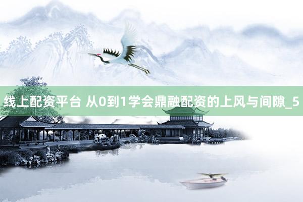 线上配资平台 从0到1学会鼎融配资的上风与间隙_5